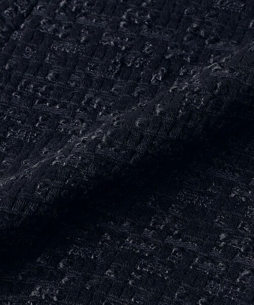 SHIPS any NAVY BLUE スラブ ツイード マーメイドスカート　白 SHIPS any: スラブ ツイード マーメイド スカート［NAVY BLUE