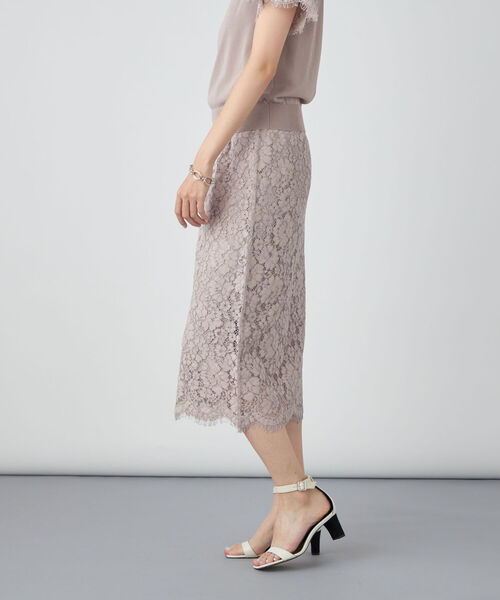 NOLLEY’S Sophi（ノーリーズソフィ）の「ウエストリブレーススカート（スカート・レディース・ミント/オフホワイト/グレイッシュベージュ・38/36）」の9枚目の写真