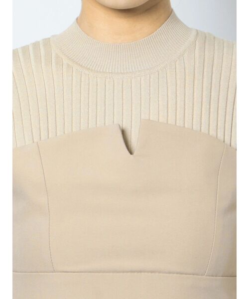 LAGUNAMOON（ラグナムーン）の「ペプラムコンビニットワンピース（ワンピース・レディース・チャコールグレー/ブラック/ライトグリーン/アイボリー・X-SMALL/SMALL/MEDIUM）」の8枚目の写真