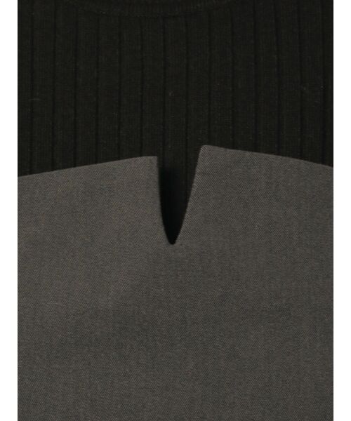 LAGUNAMOON（ラグナムーン）の「ペプラムコンビニットワンピース（ワンピース・レディース・チャコールグレー/ブラック/ライトグリーン/アイボリー・X-SMALL/SMALL/MEDIUM）」の11枚目の写真