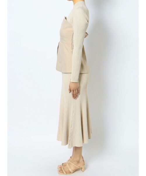 LAGUNAMOON（ラグナムーン）の「ペプラムコンビニットワンピース（ワンピース・レディース・チャコールグレー/ブラック/ライトグリーン/アイボリー・X-SMALL/SMALL/MEDIUM）」の21枚目の写真