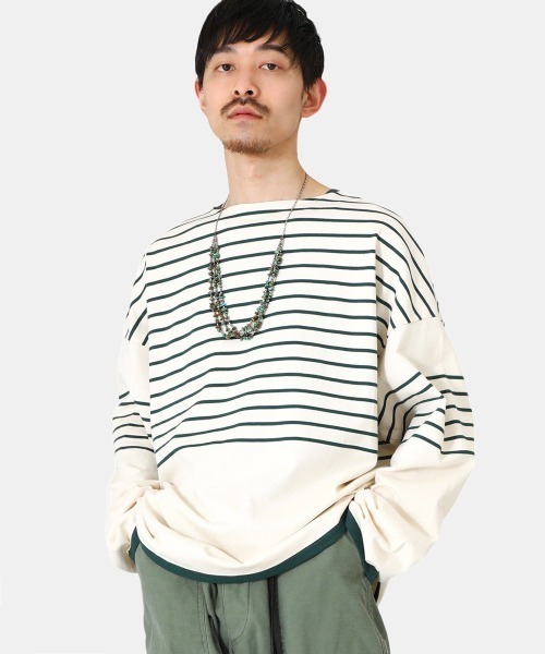 marka（マーカ）の「marka / マーカ：PANEL BORDER BASQUE SHIRT