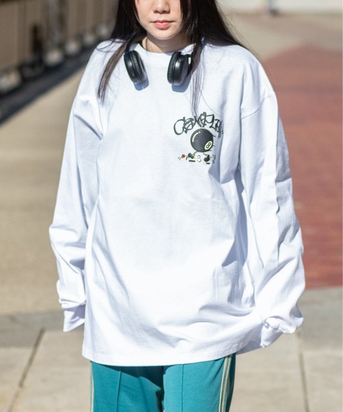 JOHN'S CLOSET(ジョンズクローゼット)の「【13】グラフィック発砲プリント ロングスリーブTシャツ ビリヤード/オバケ/男の子(Tシャツ/カットソー・メンズ・パープル/ブラック/ホワイト/ホワイト系その他/ホワイト系その他3/ブラック系その他2/ブラック系その他/ホワイト系その他2/ブラック系その他3/ブラック系2/ホワイト系1/ホワイト系2/ブラック系1・LARGE/MEDIUM)」の6枚目の写真