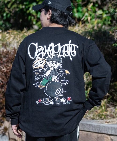 JOHN'S CLOSET(ジョンズクローゼット)の「【13】グラフィック発砲プリント ロングスリーブTシャツ ビリヤード/オバケ/男の子(Tシャツ/カットソー・メンズ・パープル/ブラック/ホワイト/ホワイト系その他/ホワイト系その他3/ブラック系その他2/ブラック系その他/ホワイト系その他2/ブラック系その他3/ブラック系2/ホワイト系1/ホワイト系2/ブラック系1・LARGE/MEDIUM)」の12枚目の写真