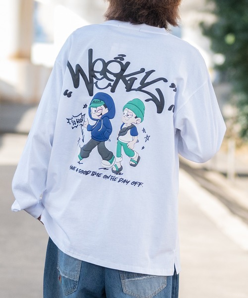 JOHN'S CLOSET(ジョンズクローゼット)の「【13】グラフィック発砲プリント ロングスリーブTシャツ ビリヤード/オバケ/男の子(Tシャツ/カットソー・メンズ・パープル/ブラック/ホワイト/ホワイト系その他/ホワイト系その他3/ブラック系その他2/ブラック系その他/ホワイト系その他2/ブラック系その他3/ブラック系2/ホワイト系1/ホワイト系2/ブラック系1・LARGE/MEDIUM)」の2枚目の写真