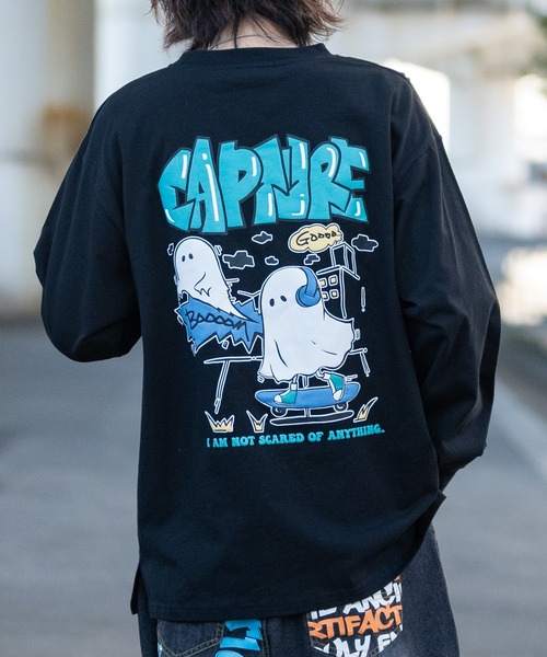 JOHN'S CLOSET(ジョンズクローゼット)の「【13】グラフィック発砲プリント ロングスリーブTシャツ ビリヤード/オバケ/男の子(Tシャツ/カットソー・メンズ・パープル/ブラック/ホワイト/ホワイト系その他/ホワイト系その他3/ブラック系その他2/ブラック系その他/ホワイト系その他2/ブラック系その他3/ブラック系2/ホワイト系1/ホワイト系2/ブラック系1・LARGE/MEDIUM)」の9枚目の写真