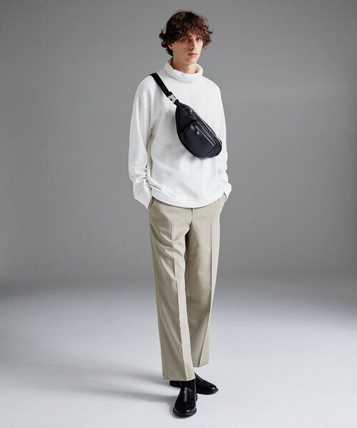 tk.TAKEO KIKUCHI(ティーケータケオキクチ)の「◆【WEB限定】レザー調ミニウエストバッグ(ボディバッグ/ウエストポーチ・メンズ・ダークブラウン/ブラック系5/ブラック・00)」の13枚目の写真