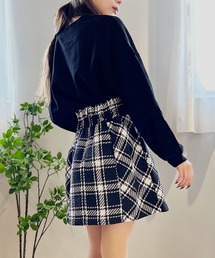 バイヤスチェック柄ミニスカート スカパン