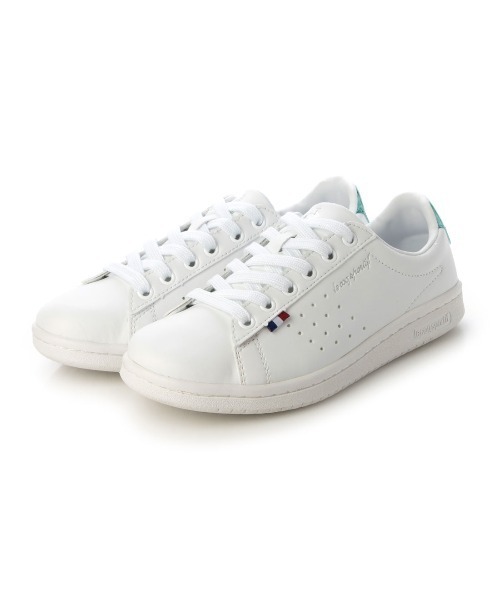 le coq sportif（ルコックスポルティフ）の「コートスタイルスニーカー（LAローランSL／LA ROLANDSL）（スニーカー・レディース・ブラック/杢グレー/ブルー系その他/シルバー系その他4/ホワイト系その他/シルバー系その他3/ブラック×ブラック・23cm/23.5cm/24cm/24.5cm/25cm/22.5cm）」の5枚目の写真