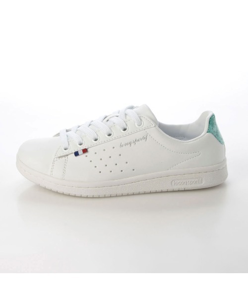 le coq sportif（ルコックスポルティフ）の「コートスタイルスニーカー（LAローランSL／LA ROLANDSL）（スニーカー・レディース・ブラック/杢グレー/ブルー系その他/シルバー系その他4/ホワイト系その他/シルバー系その他3/ブラック×ブラック・23cm/23.5cm/24cm/24.5cm/25cm/22.5cm）」の9枚目の写真