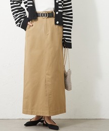 綿100%ロングスリットマキシタイトスカート <大きいサイズ有>シックスタイル