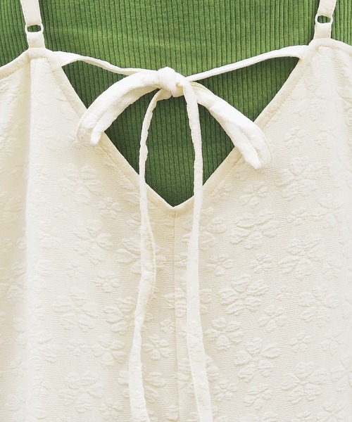 tiptop（ティップトップ）の「バックリボンアソートキャミワンピース（ワンピース・レディース・ブラック系その他/アイボリー/ブラック/ホワイト系その他/ネイビー/イエロー・FREE）」の7枚目の写真