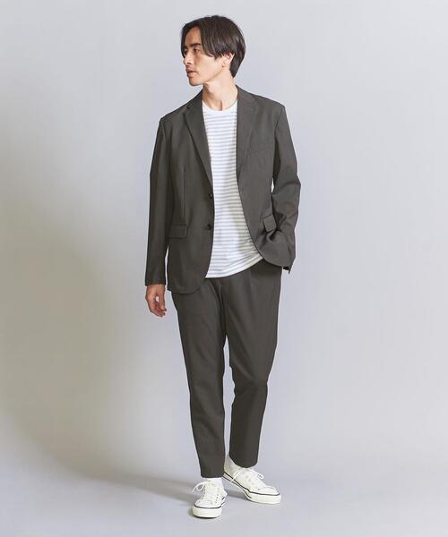 BEAUTY&YOUTH UNITED ARROWS(ビューティーアンドユースユナイテッドアローズ)の「リサイクル カルゼ 2ボタン ジャケット【セットアップ対応】(テーラードジャケット・メンズ・ネイビー/オリーブ/ブラック・S/M/L/XL)」の9枚目の写真