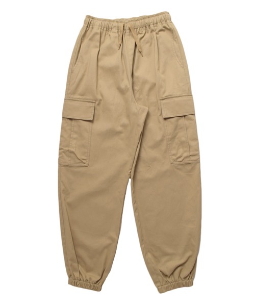 GLAZOS（グラソス）の「[ワイドテーパード]ツイル・カーゴパンツ（カーゴパンツ・キッズ・ブラック/カーキ/ベージュ・160cm/170cm/150cm/140cm）」の2枚目の写真