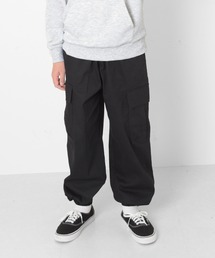 [ワイドテーパード]ツイル・カーゴパンツ