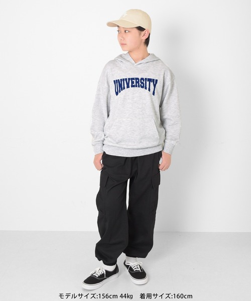 GLAZOS（グラソス）の「[ワイドテーパード]ツイル・カーゴパンツ（カーゴパンツ・キッズ・ブラック/カーキ/ベージュ・160cm/170cm/150cm/140cm）」の11枚目の写真