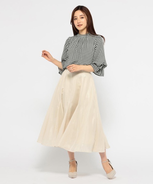 MISCH MASCH（ミッシュマッシュ）の「バルーンリボンブラウス（シャツ/ブラウス・レディース・ホワイト×ブラック/ホワイト/ベージュ/ラベンダー・MEDIUM）」の10枚目の写真