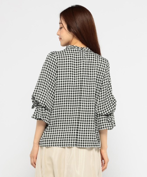 MISCH MASCH（ミッシュマッシュ）の「バルーンリボンブラウス（シャツ/ブラウス・レディース・ホワイト×ブラック/ホワイト/ベージュ/ラベンダー・MEDIUM）」の8枚目の写真