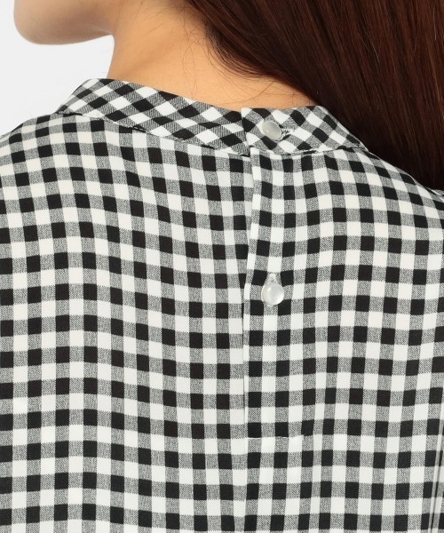 MISCH MASCH（ミッシュマッシュ）の「バルーンリボンブラウス（シャツ/ブラウス・レディース・ホワイト×ブラック/ホワイト/ベージュ/ラベンダー・MEDIUM）」の6枚目の写真