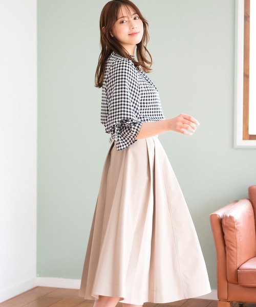 MISCH MASCH（ミッシュマッシュ）の「バルーンリボンブラウス（シャツ/ブラウス・レディース・ホワイト×ブラック/ホワイト/ベージュ/ラベンダー・MEDIUM）」の17枚目の写真