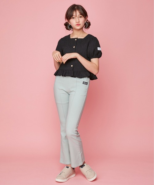 JENNI love(ジェニィラブ)の「美脚ウルトラストレッチフレアパンツ(その他パンツ・キッズ・ベージュ/ブラック/ミント・160cm/140cm/150cm/130cm)」の5枚目の写真