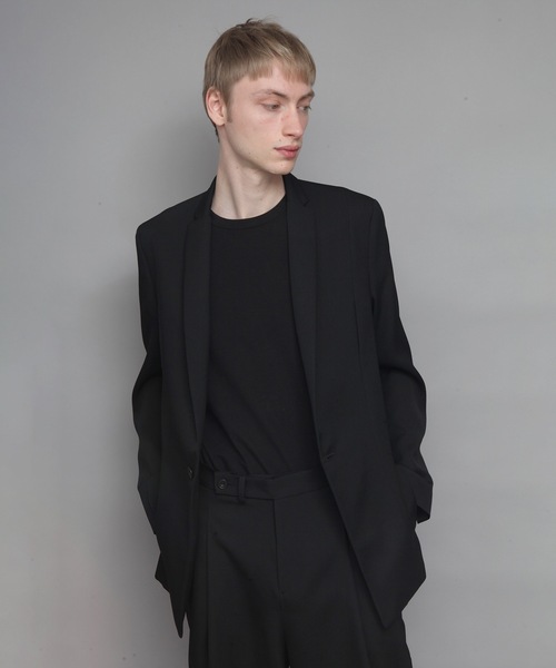 ato（アトウ）の「HARU-KING WOOL DARTS JACKET（テーラードジャケット・メンズ・ブラック/ダークオレンジ・44/46/48）」の5枚目の写真