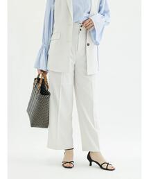 Te chichi | 麻調ワイドフルレングスパンツ（セットアップ可）(その他パンツ)