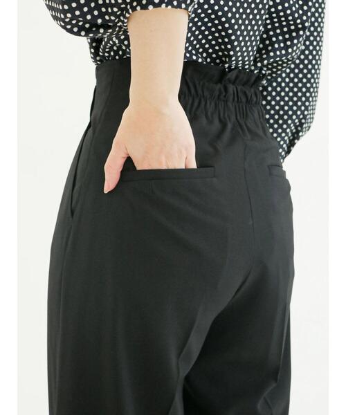 Te chichi（テチチ）の「麻調ワイドフルレングスパンツ（セットアップ可）（その他パンツ・レディース・ブラック/オフホワイト・SMALL/MEDIUM）」の22枚目の写真