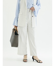 Te chichi | 麻調ワイドフルレングスパンツ（セットアップ可）(その他パンツ)