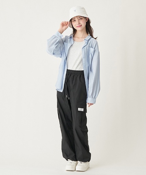 LOVETOXIC（ラブトキシック）の「シアーシャツインナーSET（シャツ/ブラウス・キッズ・サックスブルー/オフホワイト/ピンク・L/S/M）」の5枚目の写真