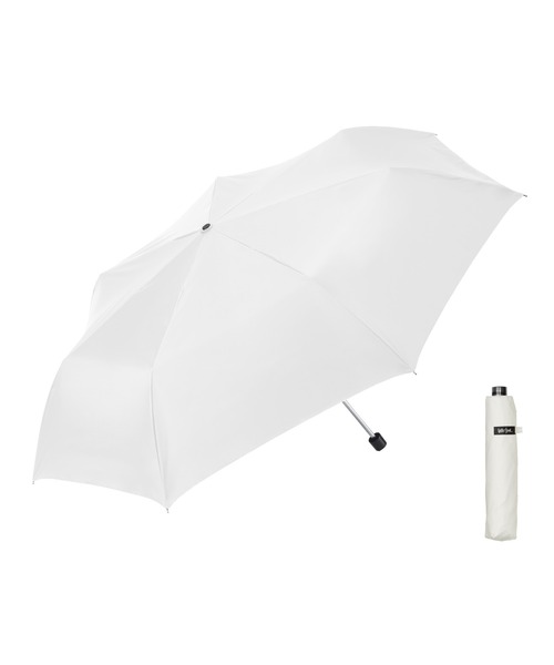 Waterfront（ウォーターフロント）の「晴雨兼用　サンシェイド無地 55（折りたたみ傘・レディース・ホワイト/ダークネイビー/ブラック/ライトピンク・FREE）」の6枚目の写真