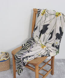 【POM Amsterdam/ポムアムスエルダム】ゼブラフレーム大花ストール140