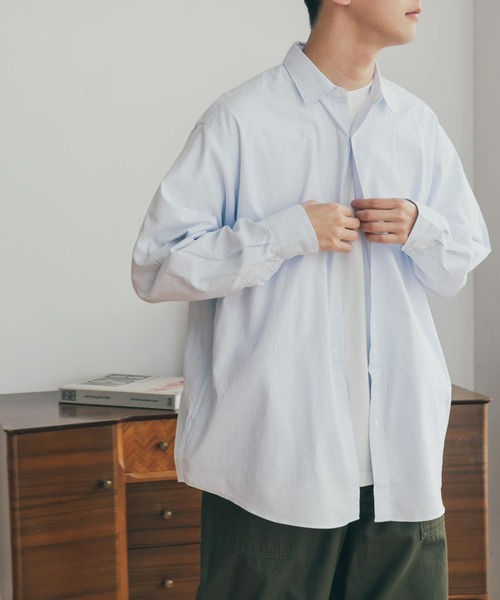 FORK&SPOON(フォークアンドスプーン)の「FORK&SPOON スナップボタンシャツ(シャツ/ブラウス・メンズ・ブルー系その他/チャコールグレー・4/5)」の5枚目の写真