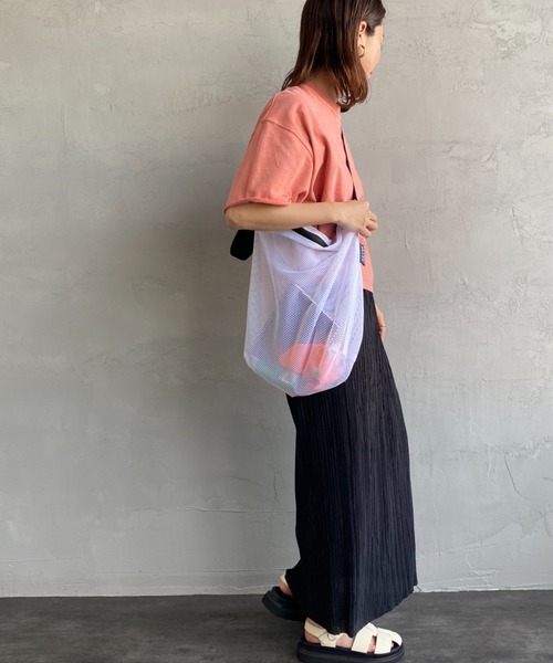 JULY NINE（ジュライナイン）の「[JULY NINE/ジュライナイン] SEAQUEL メッシュショルダーバッグ（ショルダーバッグ・レディース・ホワイト/ブラック/オレンジ/グリーン/グレー・ONE SIZE）」の16枚目の写真