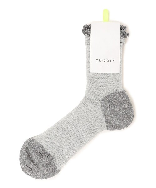 Tricote(トリコテ)の「TRICOTE:シアー バンピー ソックス(ソックス/靴下・レディース・ブルー/シルバー・ONE SIZE)」の2枚目の写真