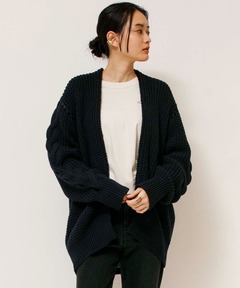 ローゲージハンドユニットカーディガン