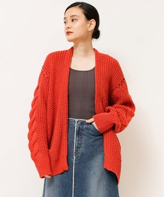 ローゲージハンドユニットカーディガン