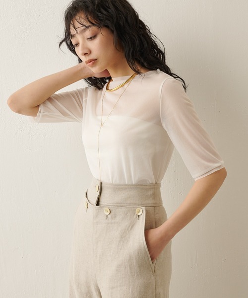 半袖シアープルオーバー