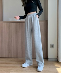 ハイウエスト ワイドスウェットパンツ