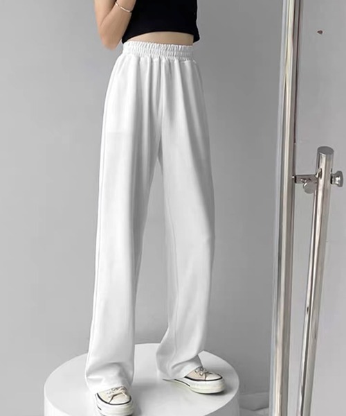 shopnikoniko(ショップニコニコ)の「ハイウエスト ワイドスウェットパンツ(スウェットパンツ・レディース・ブラック/グレー/ホワイト・フリー)」の19枚目の写真