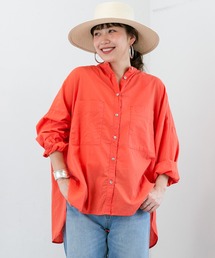 ダブルポケットバックロングシャツ