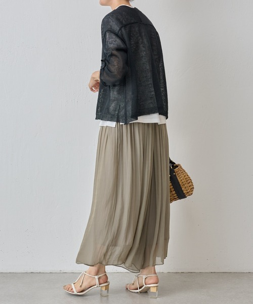 BEARDSLEY(ビアズリー)の「モックネック後ろ釦Tシャツ(Tシャツ/カットソー・レディース・ネイビー/ホワイト/ブラック×ホワイト・FREE)」の19枚目の写真