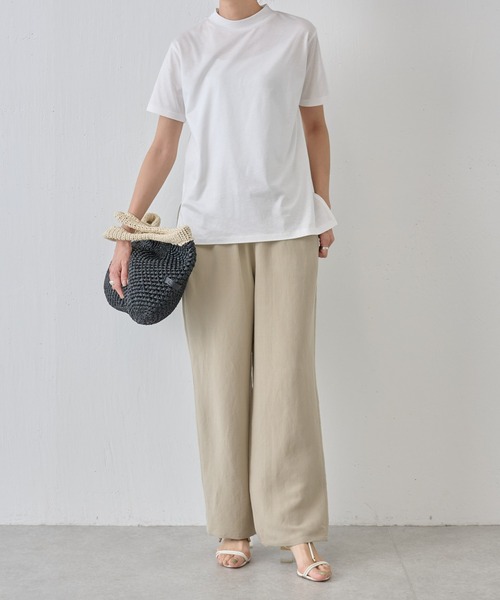 BEARDSLEY(ビアズリー)の「モックネック後ろ釦Tシャツ(Tシャツ/カットソー・レディース・ネイビー/ホワイト/ブラック×ホワイト・FREE)」の21枚目の写真