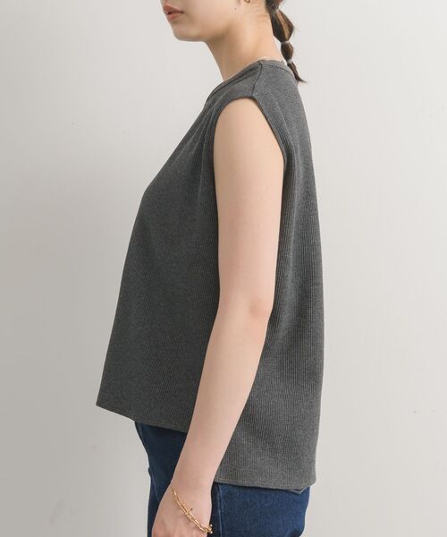 Kari & lili（カウリアンドリィリィ）の「ワッフルノースリTOPS（Tシャツ/カットソー・レディース・ホワイト系その他/ライトグレー・FREE）」の5枚目の写真