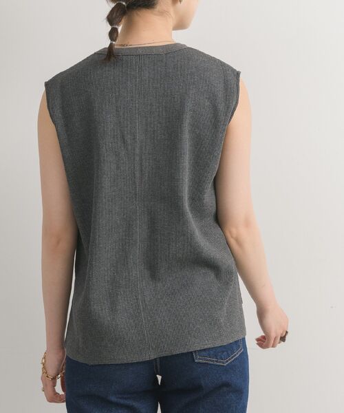 Kari & lili（カウリアンドリィリィ）の「ワッフルノースリTOPS（Tシャツ/カットソー・レディース・ホワイト系その他/ライトグレー・FREE）」の6枚目の写真