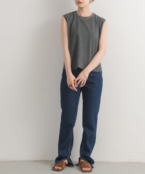 Kari & lili（カウリアンドリィリィ）の「ワッフルノースリTOPS（Tシャツ/カットソー・レディース・ホワイト系その他/ライトグレー・FREE）」の7枚目の写真