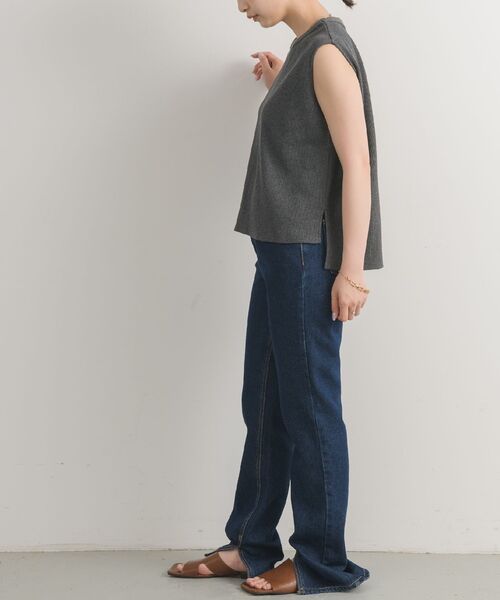 Kari & lili（カウリアンドリィリィ）の「ワッフルノースリTOPS（Tシャツ/カットソー・レディース・ホワイト系その他/ライトグレー・FREE）」の9枚目の写真