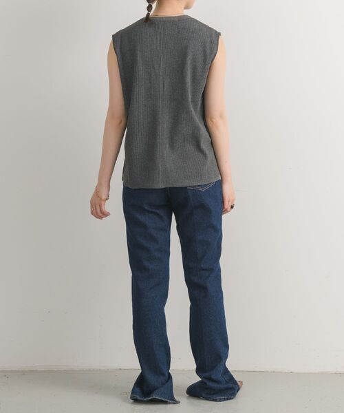 Kari & lili（カウリアンドリィリィ）の「ワッフルノースリTOPS（Tシャツ/カットソー・レディース・ホワイト系その他/ライトグレー・FREE）」の10枚目の写真