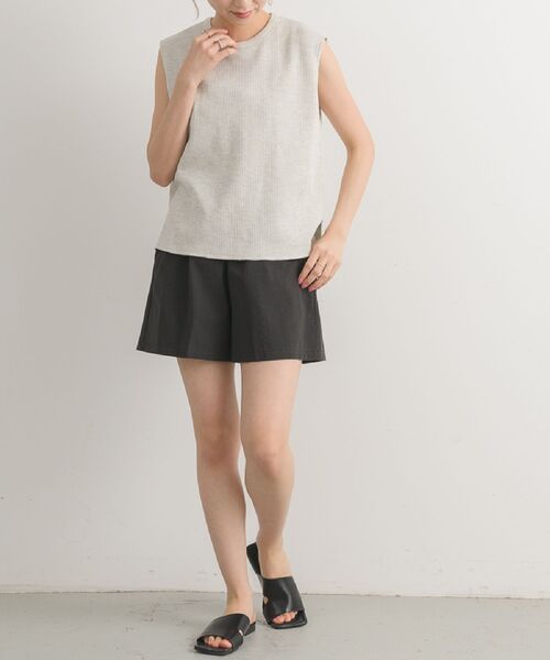 Kari & lili（カウリアンドリィリィ）の「ワッフルノースリTOPS（Tシャツ/カットソー・レディース・ホワイト系その他/ライトグレー・FREE）」の15枚目の写真