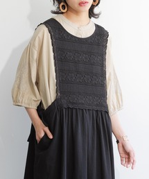 osharewalker | 【廃盤】『レースエプロン風ワンピース』(ジャンパースカート)